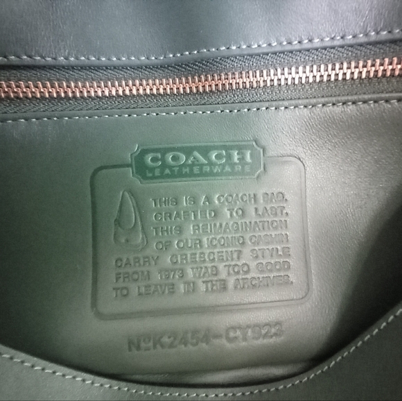 Coach Cashin Carry Crescent, Limited Re-Edition 1973, Hunter Green - Picture 11 of 15